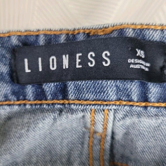 Lioness Barbie Split Maxi Denim Skirt Size XS 28" Waist High Front Slit Jean - Picture 4 of 5